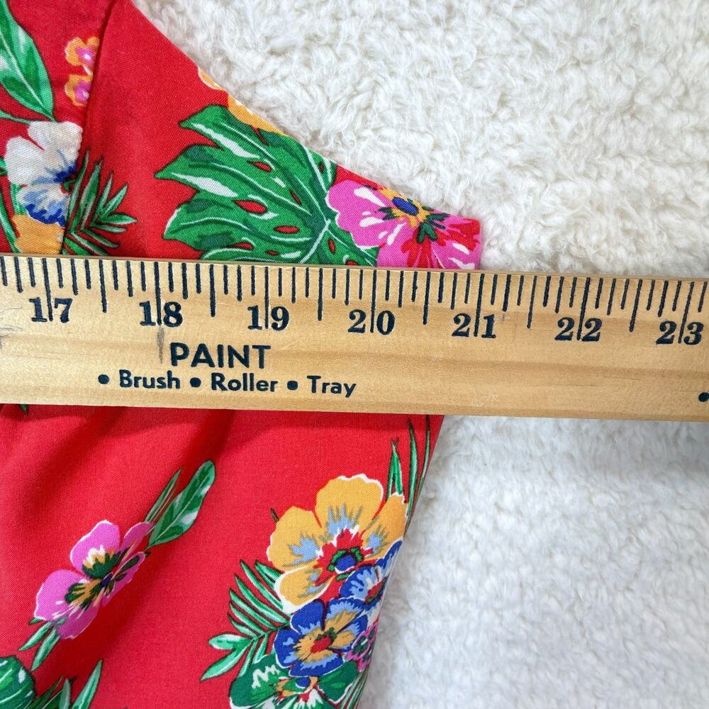Old Navy Tropical Hawaiian Floral Rayon Tank Slip Flowy Mini Sundress Size 2XL - Picture 6 of 9